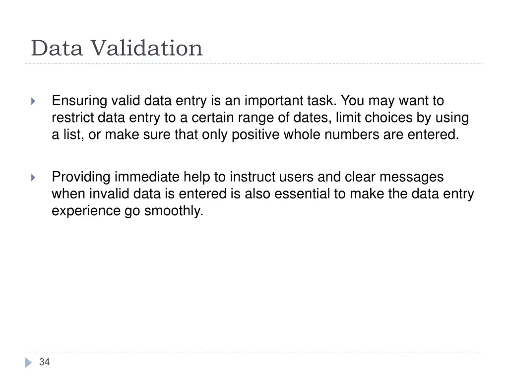 data validation