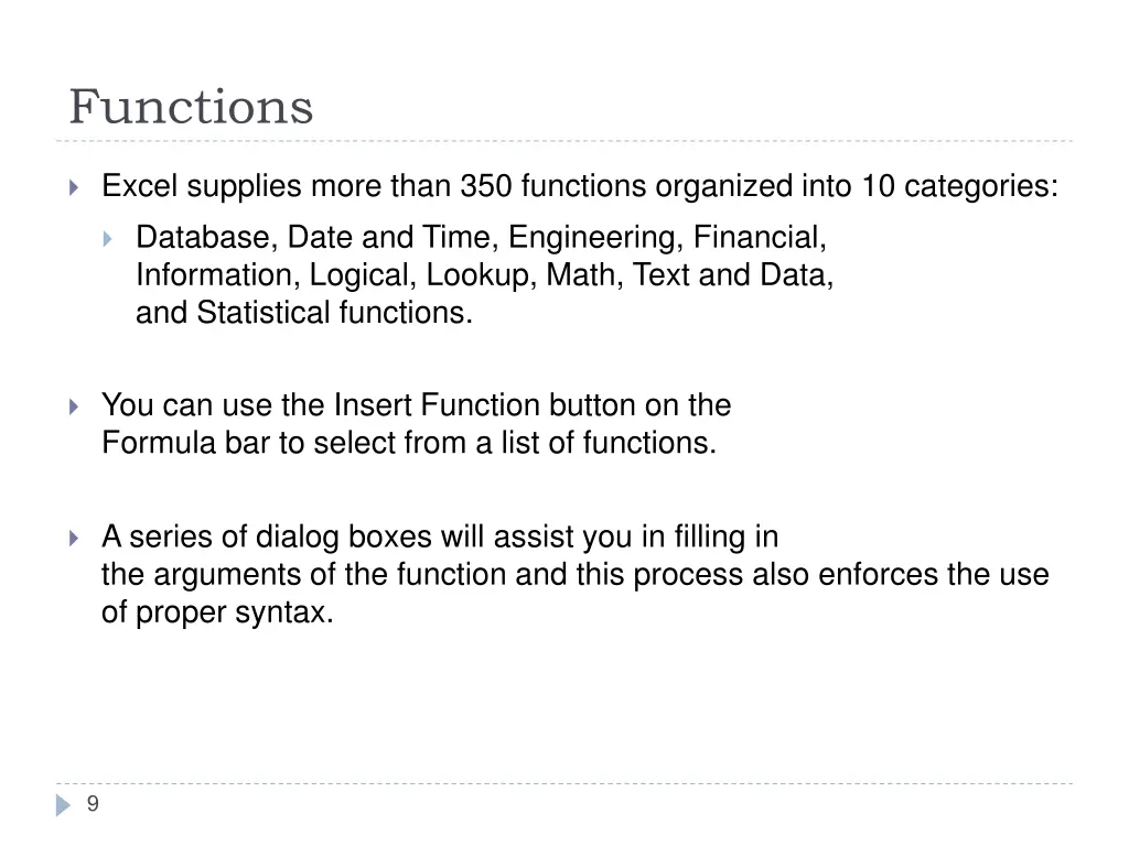 functions