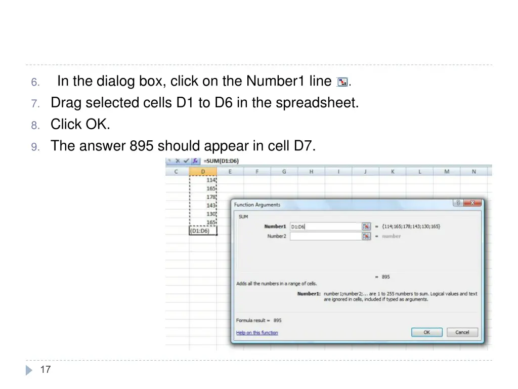 in the dialog box click on the number1 line