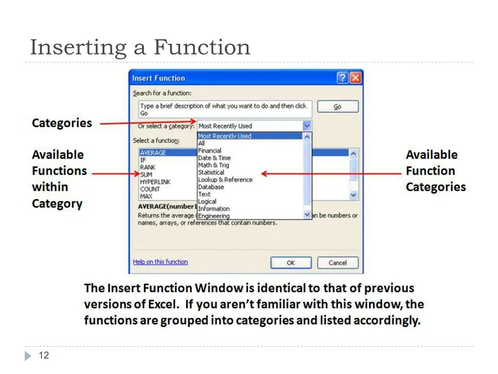 inserting a function