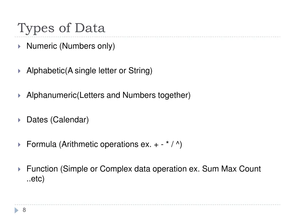 types of data
