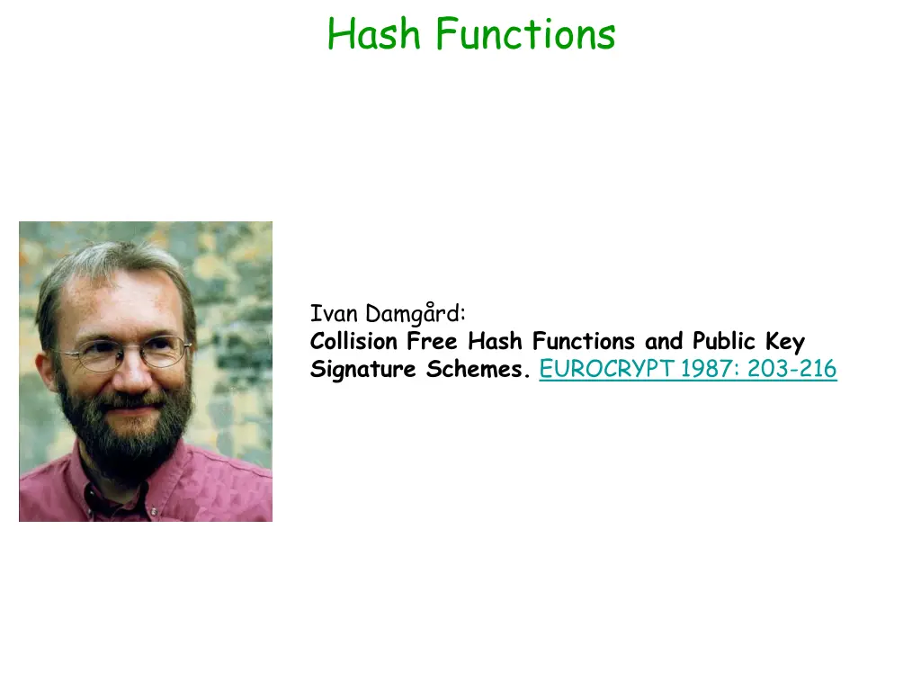 hash functions 1