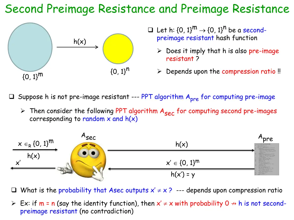 second preimage resistance and preimage resistance 2