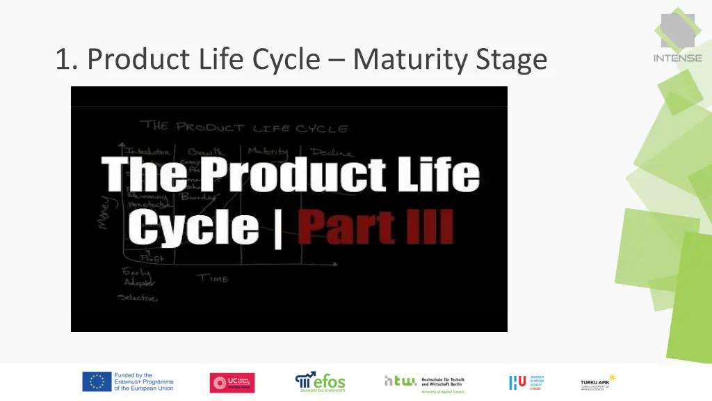 1 product life cycle maturity stage