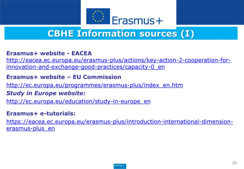 cbhe information sources i