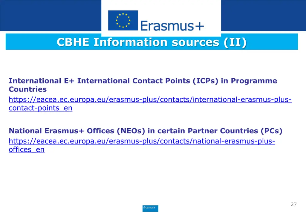 cbhe information sources ii