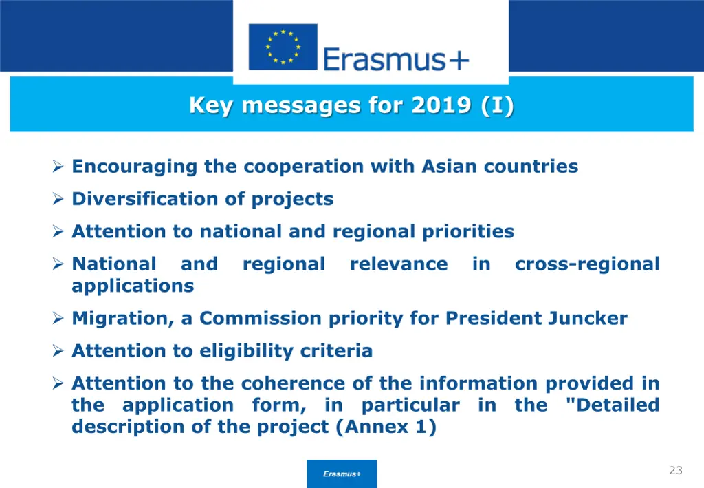 key messages for 2019 i
