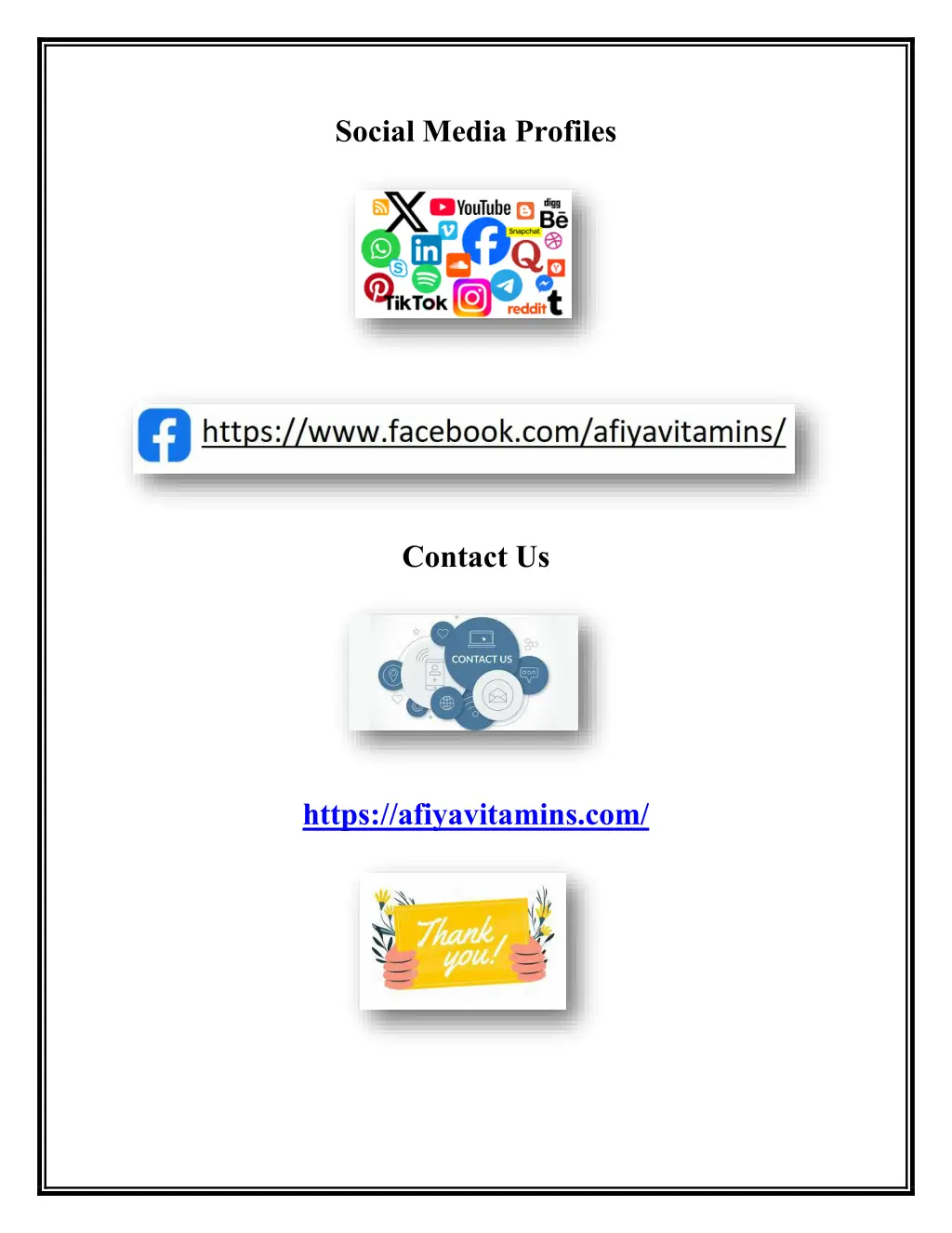 social media profiles