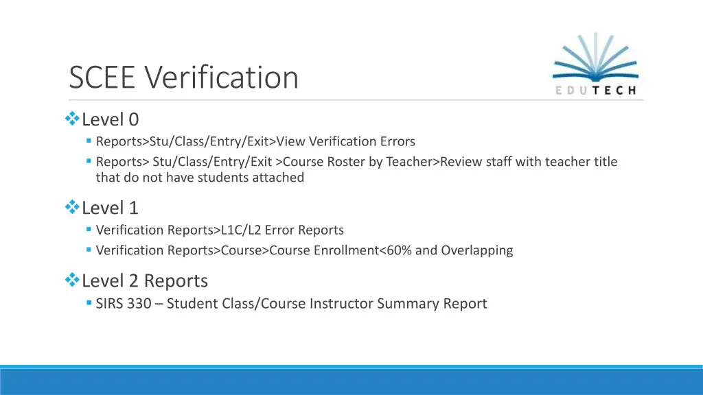 scee verification