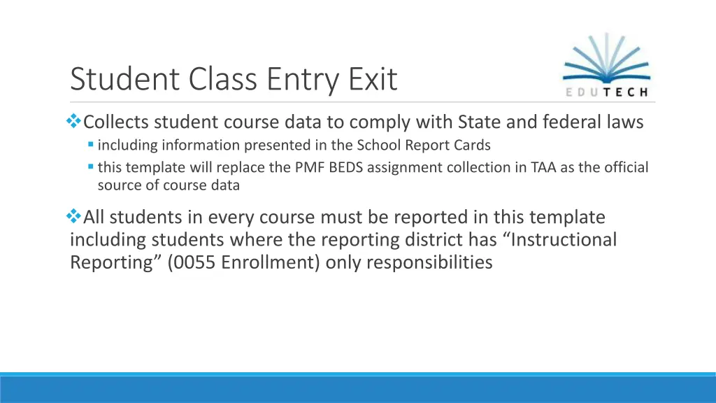 student class entry exit