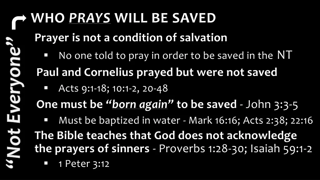 who prays will be saved