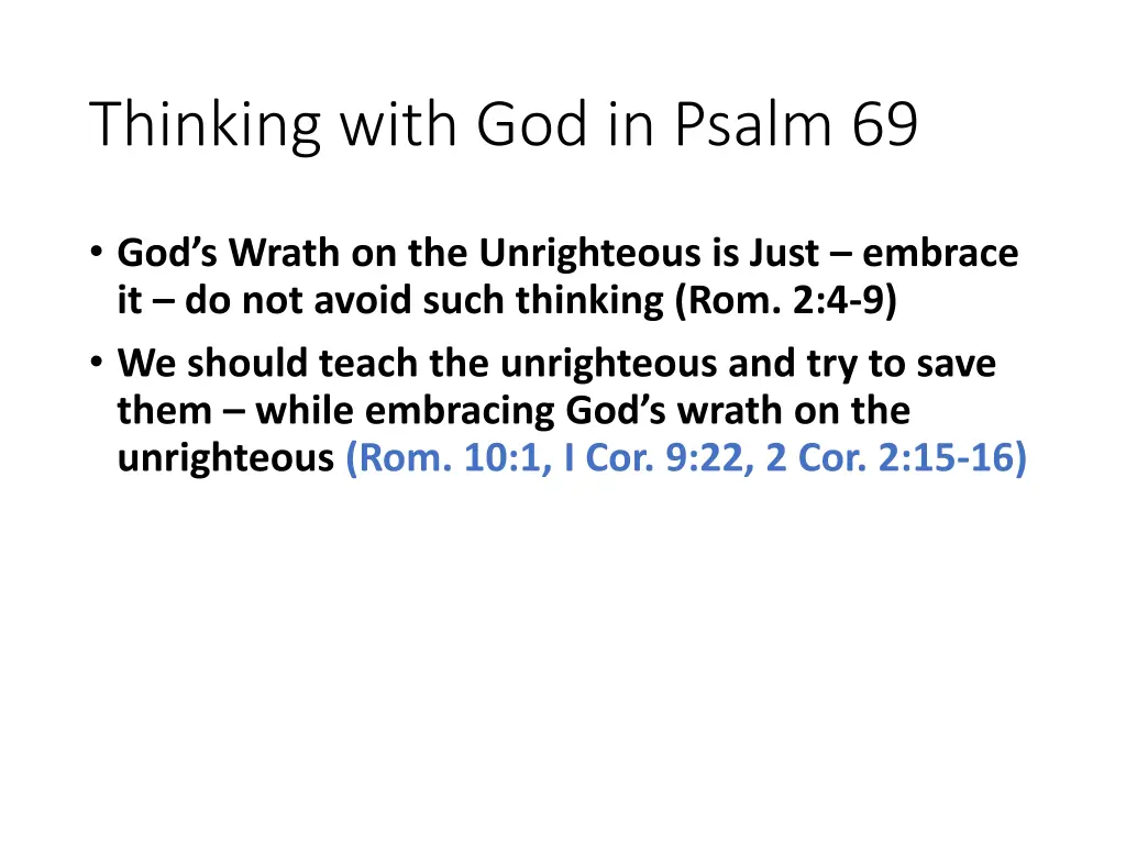 thinking with god in psalm 69 1