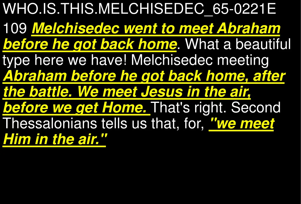 who is this melchisedec 65 0221e 109 melchisedec
