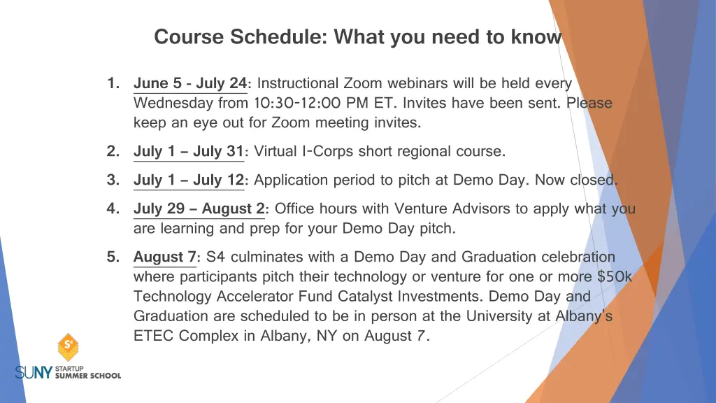 course schedule what you need to know