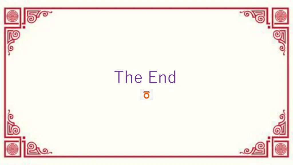 the end