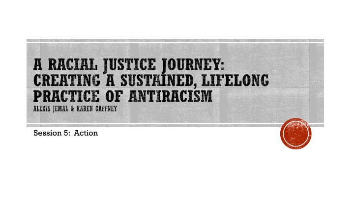 a racial justice journey creating a sustained