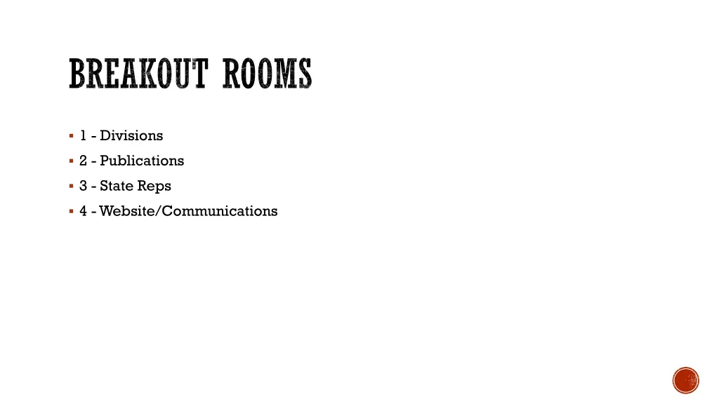 breakout rooms