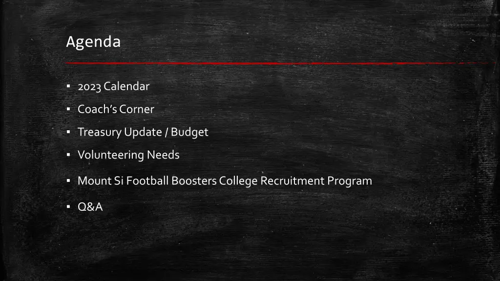 agenda