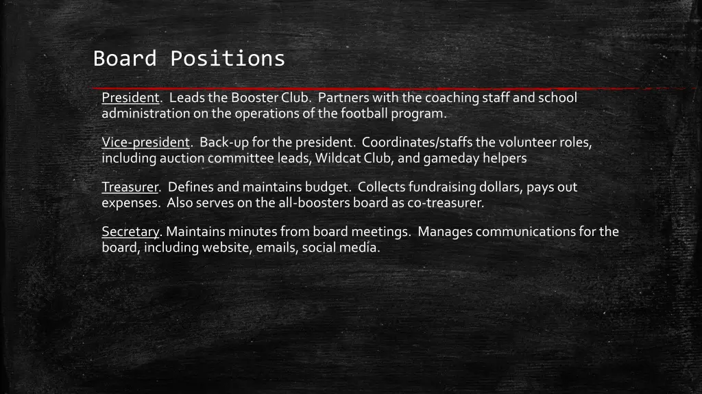 board positions