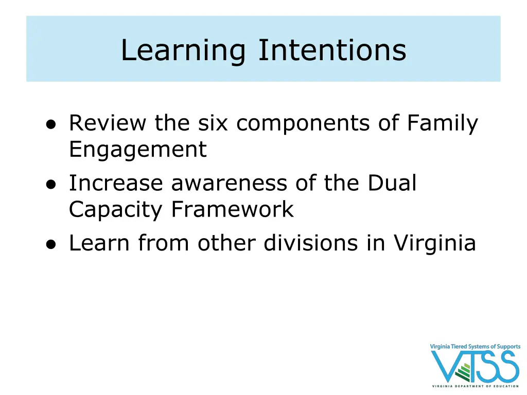 learning intentions