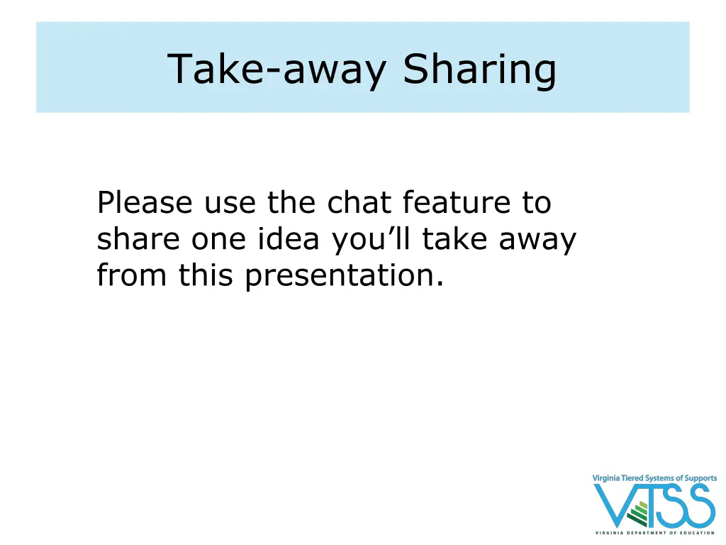 take away sharing