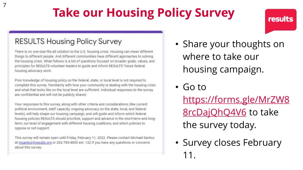 share your thoughts on where to take our housing