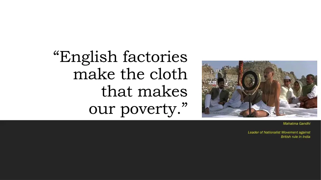 english factories make the cloth that makes