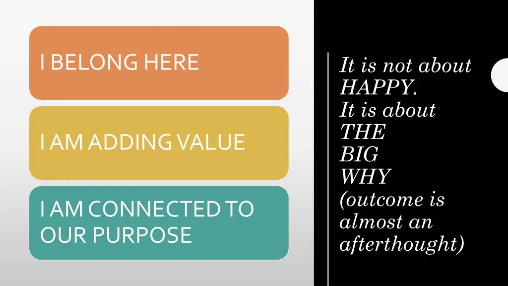 it is not about happy it is about