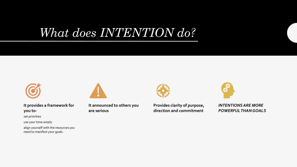 what does intention do