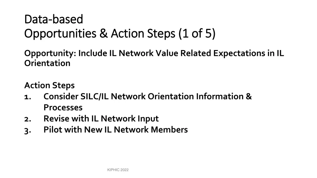 data data based based opportunities action steps 1