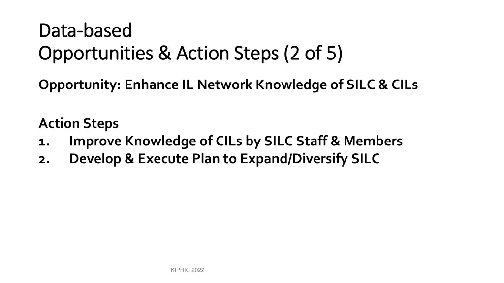 data data based based opportunities action steps 2