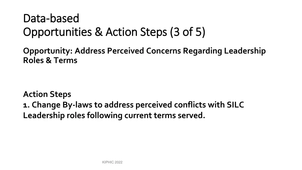 data data based based opportunities action steps 3
