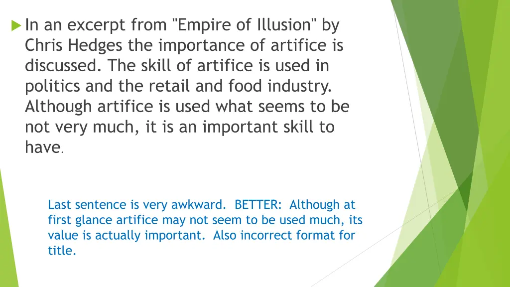 in an excerpt from empire of illusion by chris