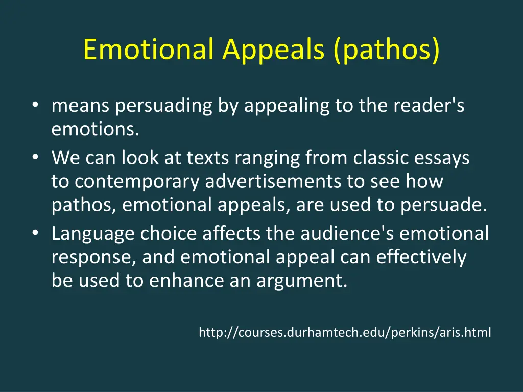 emotional appeals pathos