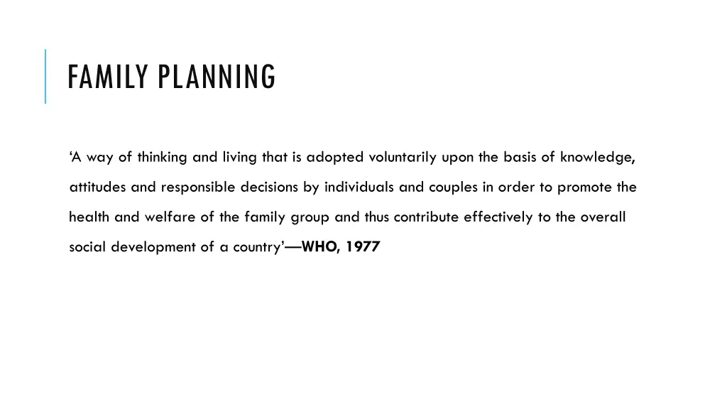 family planning
