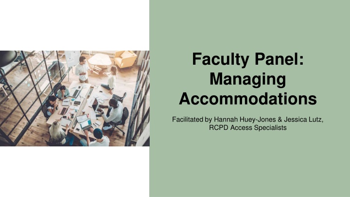 faculty panel managing accommodations