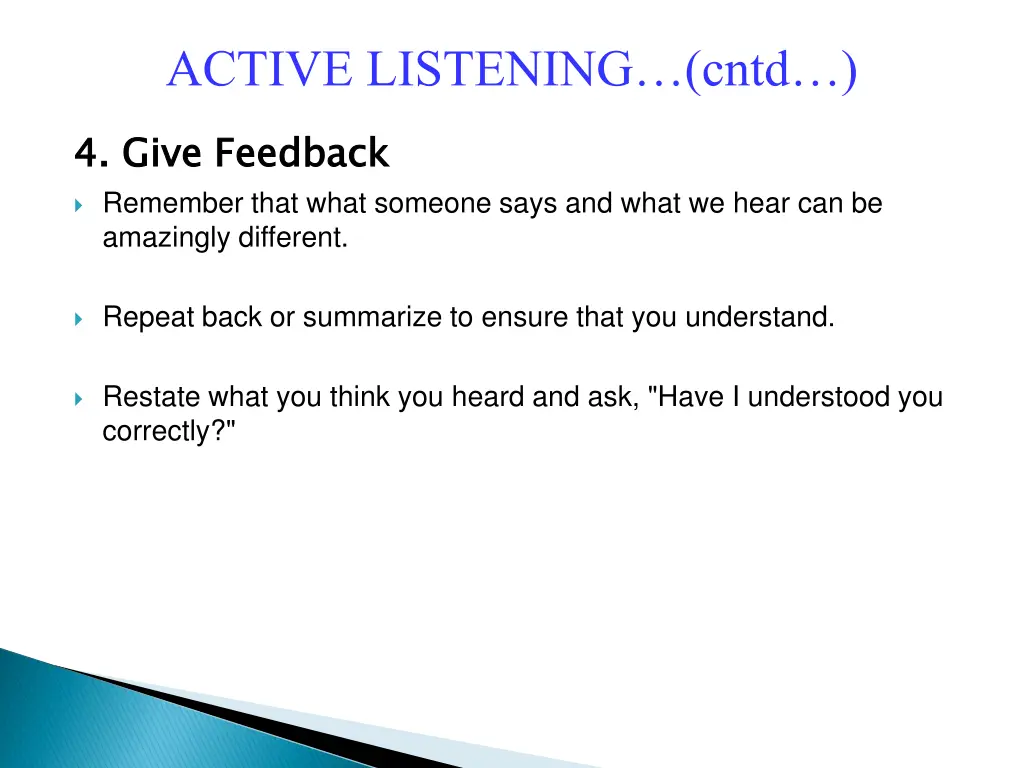 active listening cntd 3
