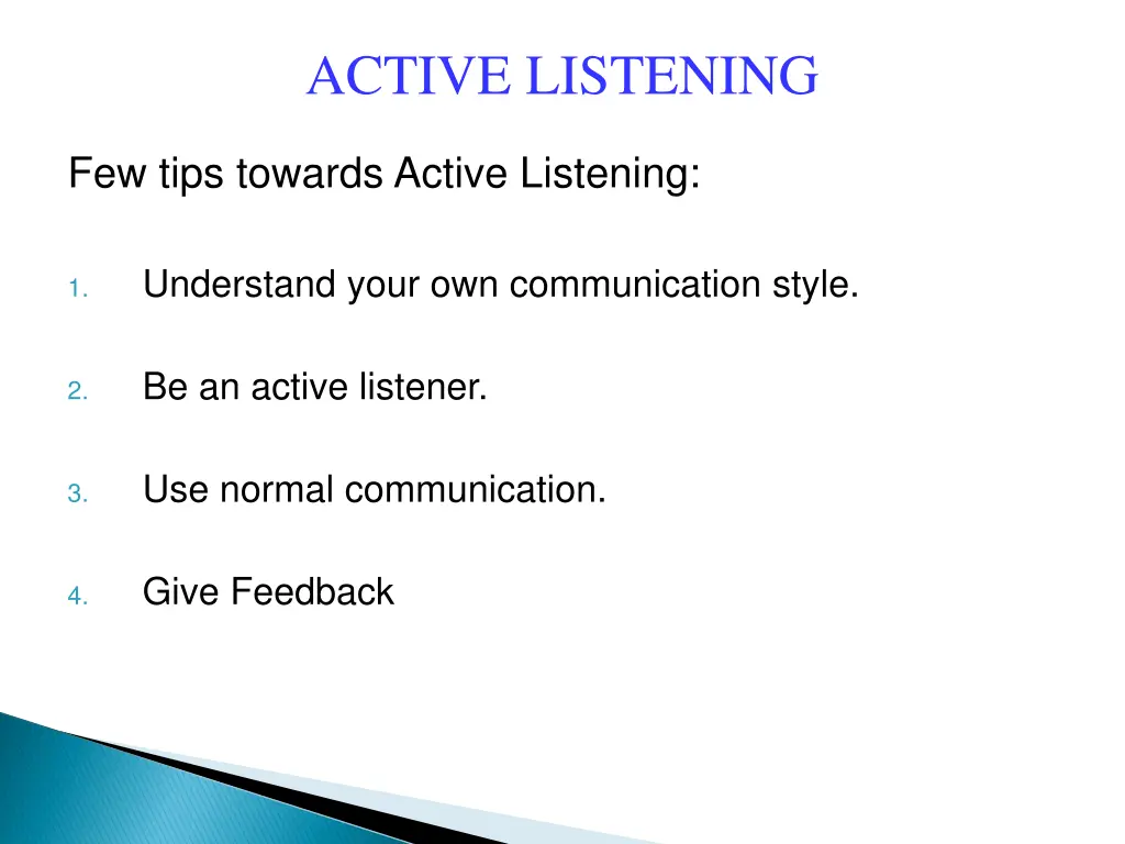 active listening