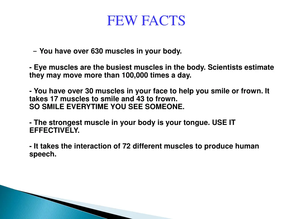 few facts