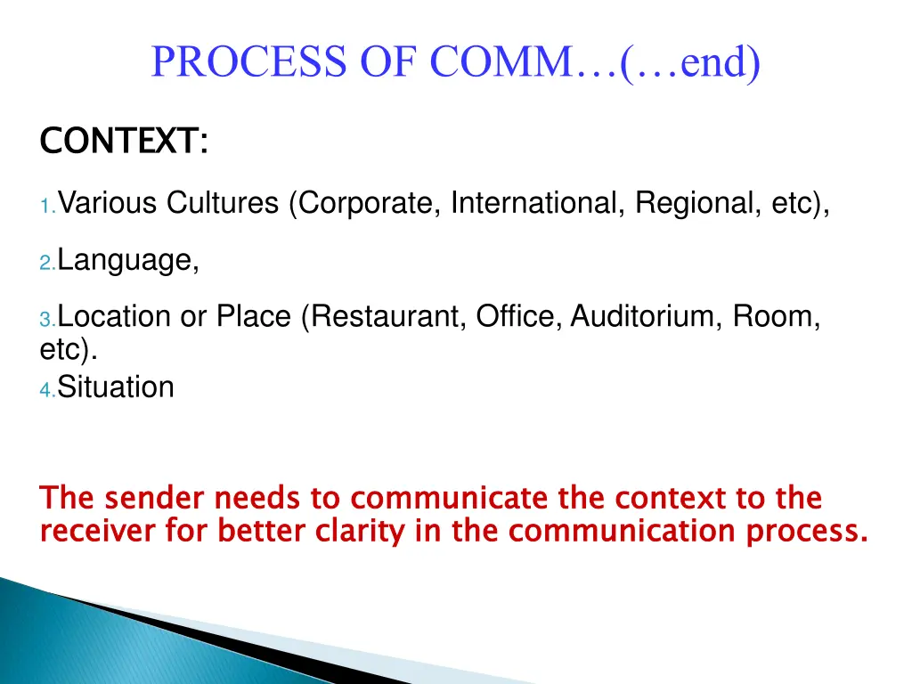 process of comm end
