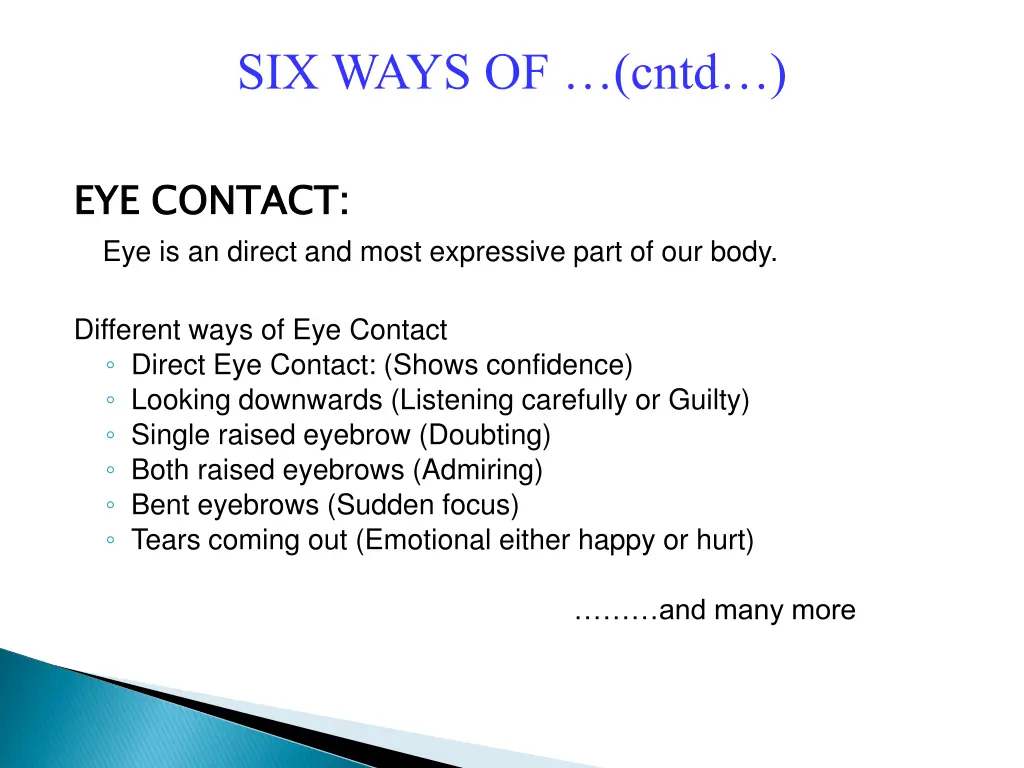 six ways of cntd