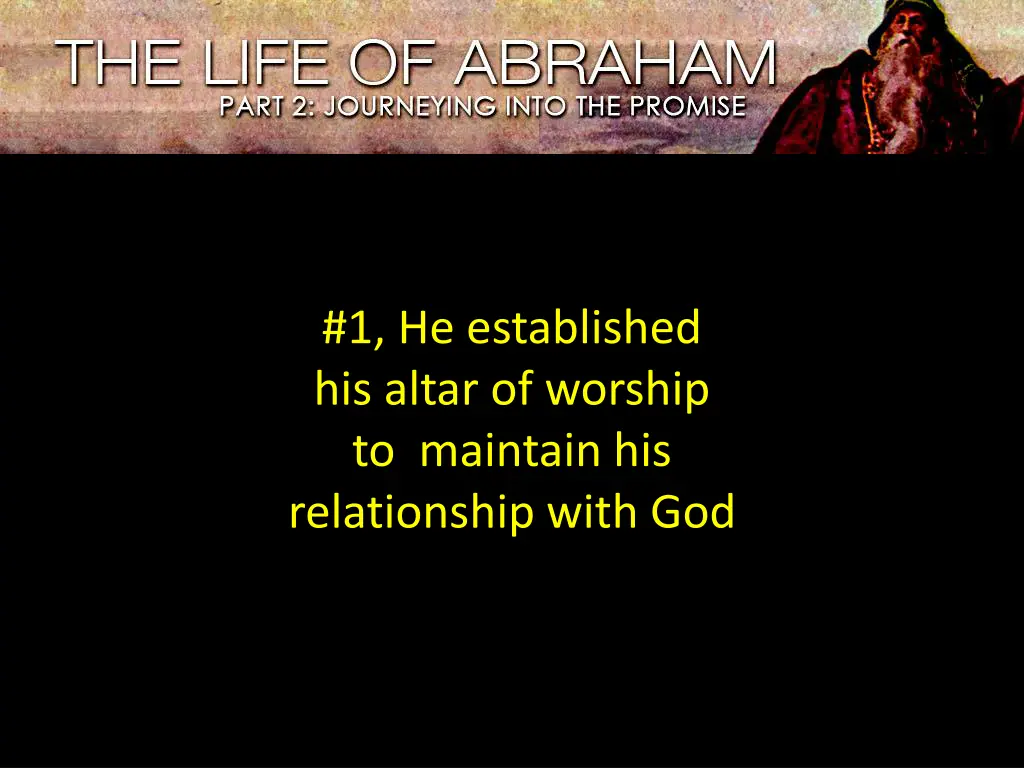 1 he established his altar of worship to maintain 1