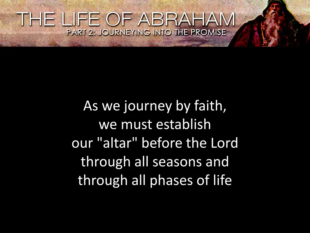 as we journey by faith we must establish