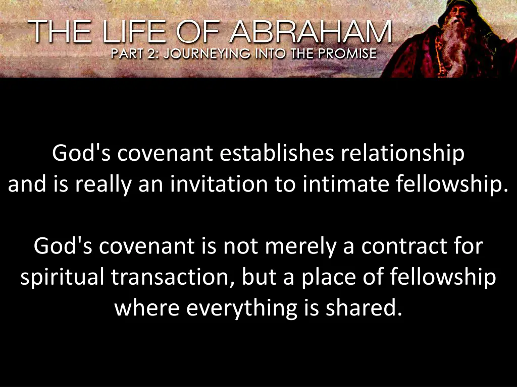 god s covenant establishes relationship