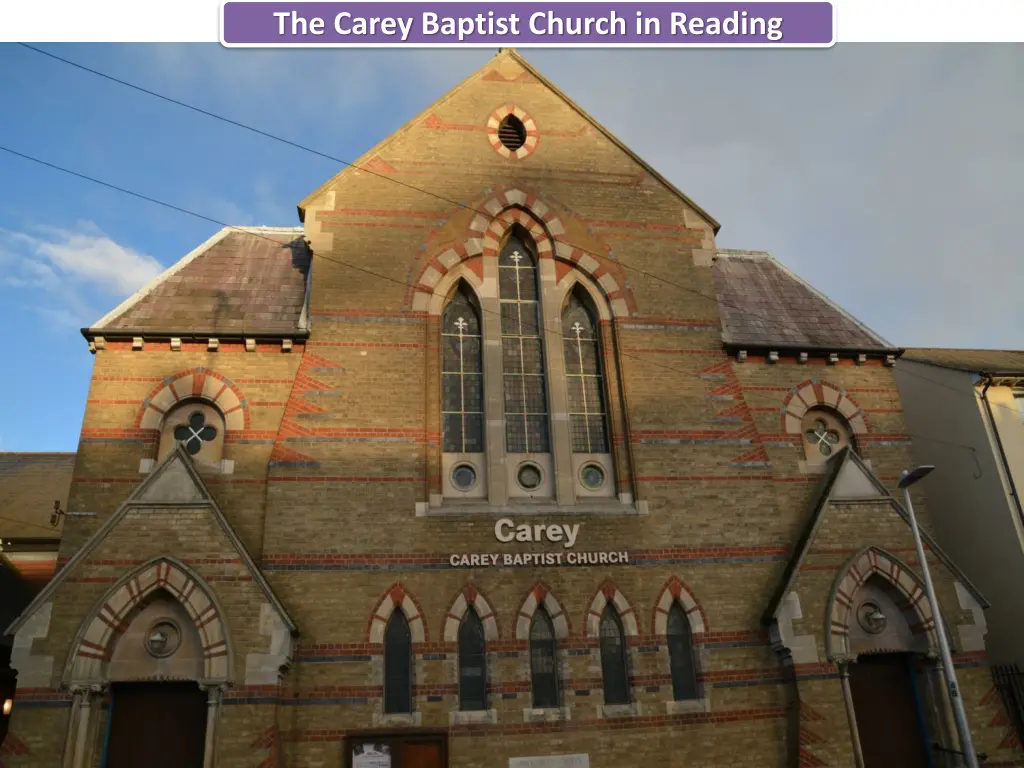 the carey baptist church in reading