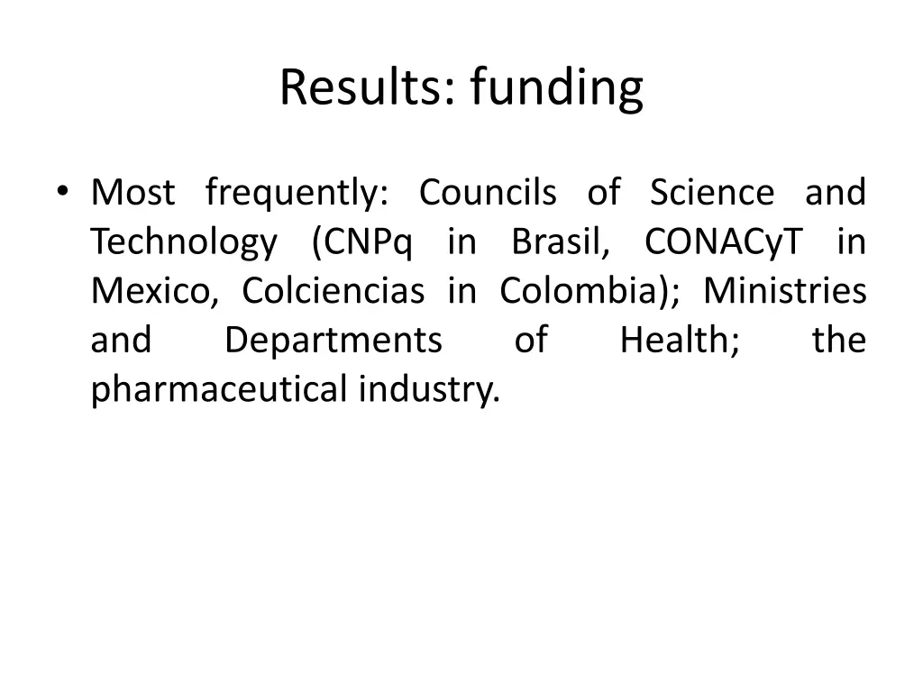 results funding