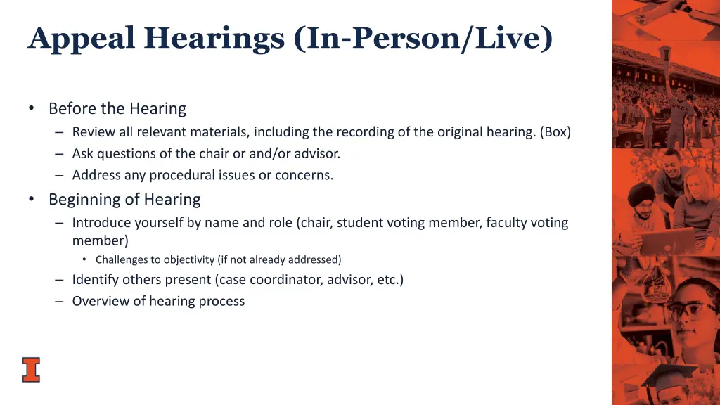 appeal hearings in person live