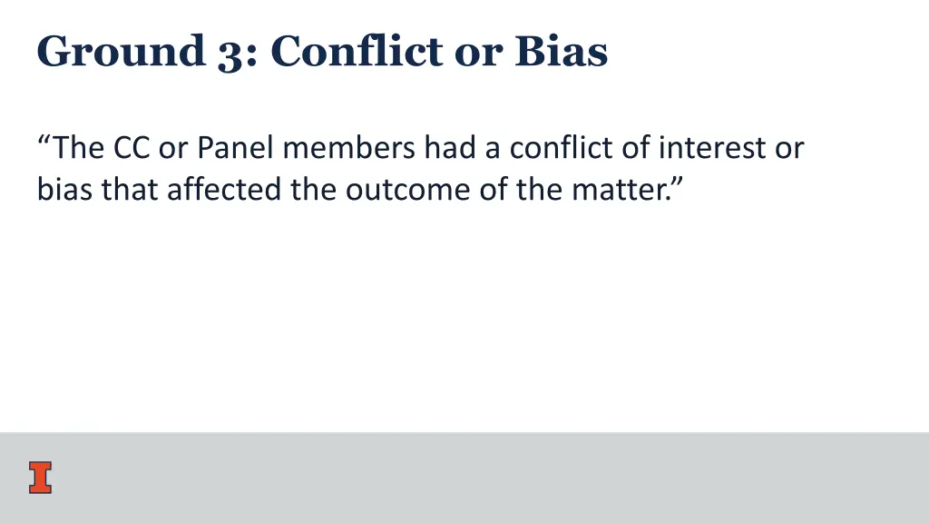 ground 3 conflict or bias