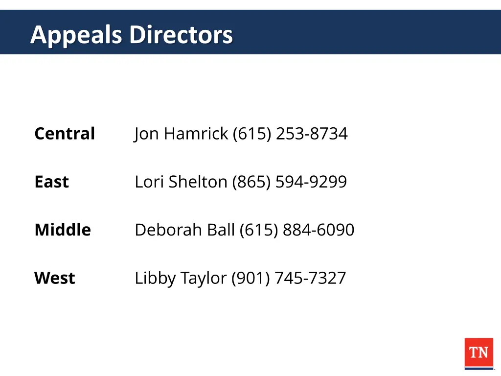 appeals directors