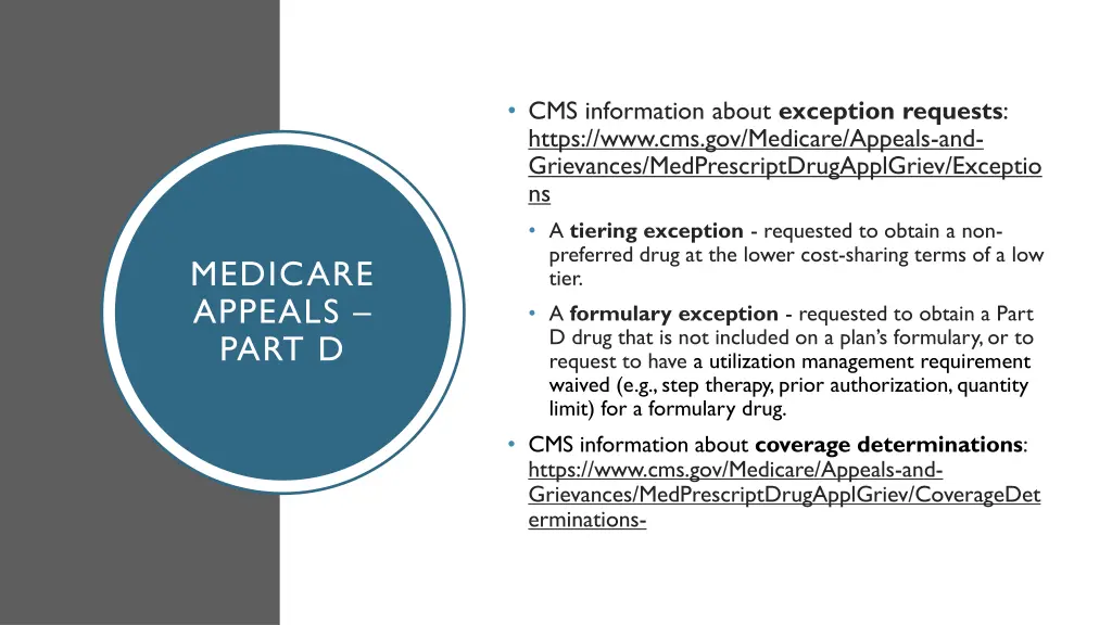 cms information about exception requests https